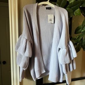 TopShop Ruffle Sleeve Cardigan